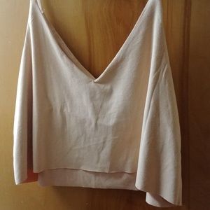 Forever 21 Pink Faux Suede Crop Top, size M